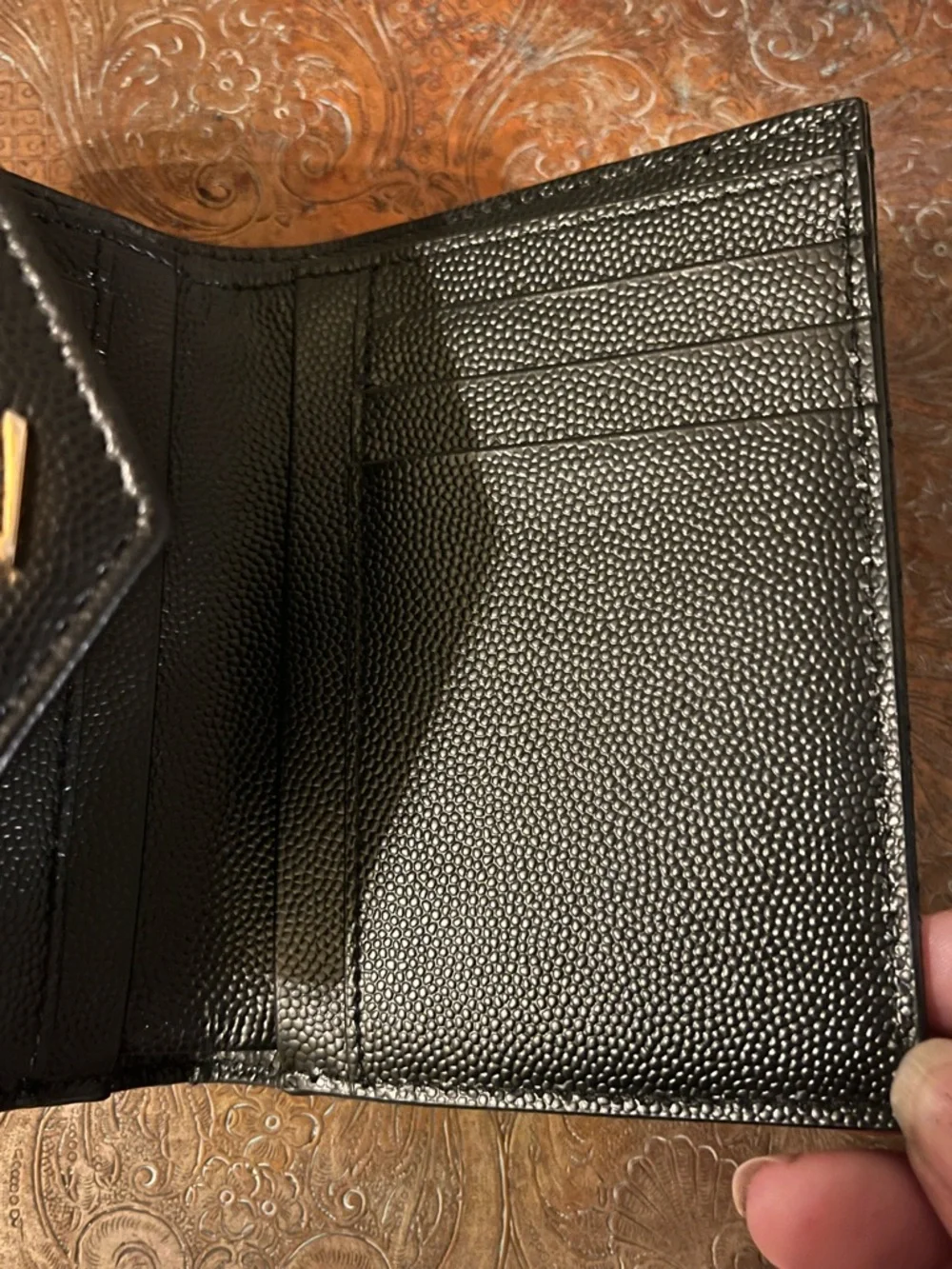 AUTH (YSL) Saint Laurent Mix Matelassé Monogram Short Wallet - Picture 8 of 14